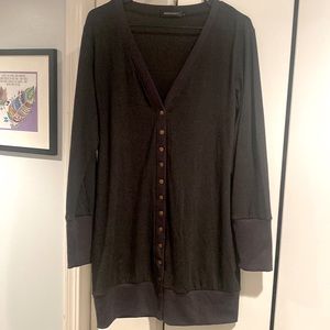 Merokeety Women’s Long Sleeve Snap Button Down Knit Ribbed Neckline Cardigan.